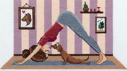 Klart набор для вышивания 8-544 Таксо-йога 21 х 12.5 см