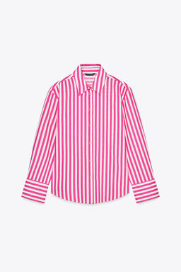 STRIPED LINEN BLEND SHIRT - Zara фото 5