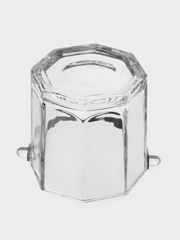 Ведро для льда «Октогон», 900 мл, 15×13×12.5 см, с щипцами, стекло, прозрачное