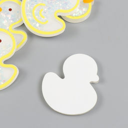 Цена за 5 шт. Шейкер для творчества акрил «Уточка», с глиттером, 0.5×4.1×4.7 см