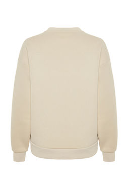 Tas Varak Bask?l? Kal?n Ici Polarl? Bisiklet Yaka Oversize Orme Sweatshirt TWOAW24SW00132 - Trendyolmilla фото 8