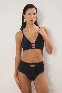 TRENDYOLMILLA Siyah Ucgen Yuksek Bel Regular Bikini Tak?m? TBESS25BT00170  фото 12