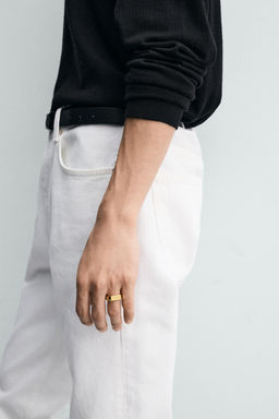 ANILLO SELLO ACERO INOXIDABLE / Oro