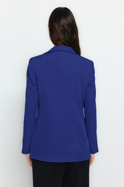 Saks Regular Astarl? Kruvaze Kapama Dokuma Blazer Ceket TWOSS21CE0137