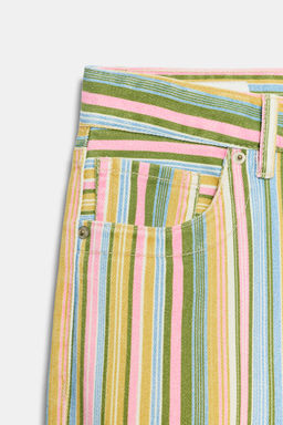 JEANS TRF WIDE LEG TIRO BAJO RAYAS / Rayas - Zara фото 8
