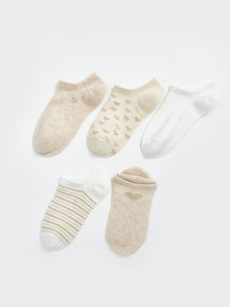 Desenli Kad?n Patik ?orap 5li Paket