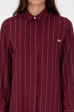 Kad_n Bordo Dokuma Elbise - U.s. polo assn фото 5