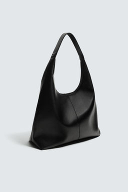 BOLSO SHOPPER LISO / Negro - Zara фото 4