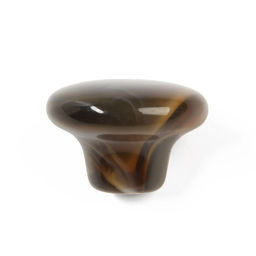 Цена за 4 шт. Ручка-кнопка CAPPIO, d=33 мм, акрил, цвет коричневый