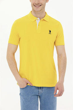 U. S. Polo Assn Мужская темно-желтая базовая футболка с воротником-поло - U.s. polo assn фото 13