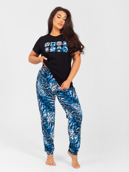 Пижама женская кулирка с брюками "МАМБА" СИНИЙ