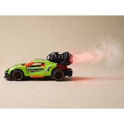Гоночная машинка свет, звук с имитацией дыма, 1:32, Fast Racers, зелёная