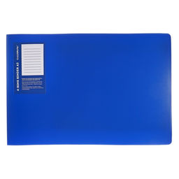 Папка на 4 кольцах А3, Calligrata Standard=27 мм, 800 мкм, горизонтальная, синяя