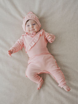 Ползунки с наружными швами Чайная роза 0+ - Bungly фото 5