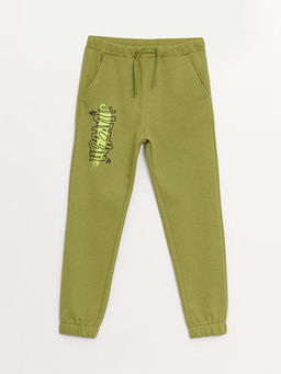Beli Lastikli Bask?l? Erkek ?ocuk Jogger E?ofman Alt?