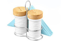 Набор д/специй 2 пр. 10*7*12 см Айсберг волны на металлической подставке - Elan gallery фото 9