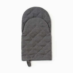 Набор кухонный Этель ECO grey: варежка 15×28 см, прихватка 19×19 см, 100% лён, 245 г/м²