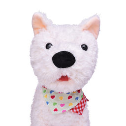 Собака "Снежок" (поет, ходит, повторяет) в пакете