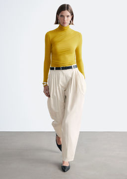 Top de cuello alto drapeado - H&m фото 6