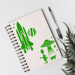 Пластиковый трафарет для творчества «Арт Узор. Путешествие в космос», шаблон, 21×29.7 см