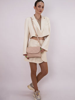 LACCOMA сумка Катрин-Л815-пудровый эко кожа хлопок