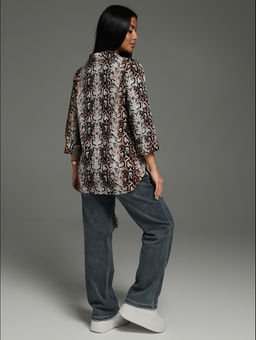 Жанетта туника женская (полоса синий) - Lovetex фото 120