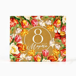 Цена за 5 шт. Коробка для кондитерских изделий 8 марта, 17?20?6 см