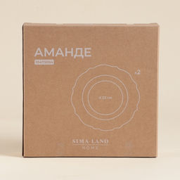 Тарелки глубокие SL Home «Аманде», d=23 см, 300 мл, набор 2 шт., фарфор, белые