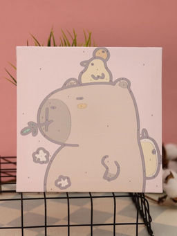 Картина по номерам на подрамнике Draw Me! Capybara and ducks, (20*20 см)