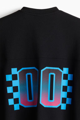 Camiseta de malla con estampado Oversized Fit - H&m фото 8