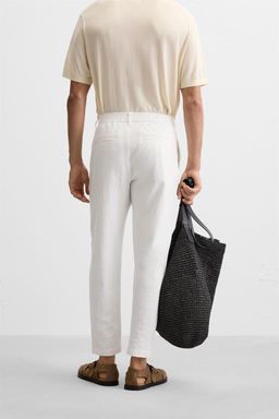TEXTURED PLEATED TROUSERS - Zara фото 3