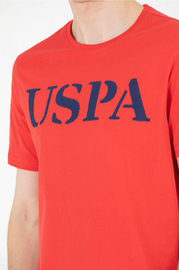 Мужская красная базовая футболка с круглым вырезом - U.s. polo assn фото 7