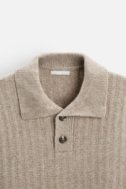 RIBBED KNIT POLO SHIRT - Zara фото 8
