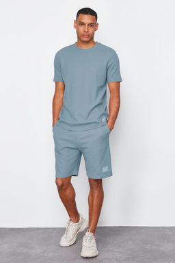 TRENDYOL MAN Mavi Regular Fit Waffle Sortlu Pijama Tak?m? TMNSS23PT00032 - Trendyolmilla фото 76