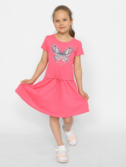 CRB wear/CWKG 63409-25 Платье для девочки,малиновый/Ex.Cherubino