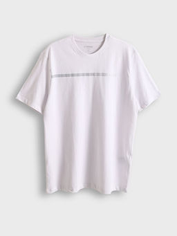 Bisiklet Yaka Bask?l? Erkek Ti??rt