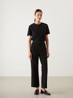 Wideleg Kad?n Jean Pantolon