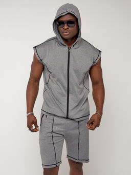 Спортивный костюм летний мужской светло-серого цвета 2262SS - FUYOUKAI фото 15