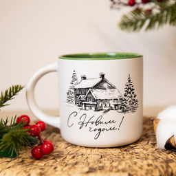 Кружка керамическая «С Новым годом!», 380 мл