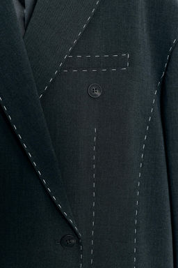 OVERSIZE BLAZER WITH CONTRAST SEAMS - Zara фото 7