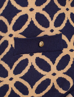 VILATTE / Бомбер двуслойной жаккардовой вязки с кашемиром  фото 2