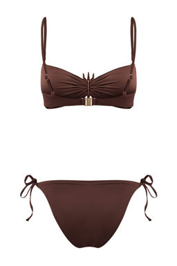 Kahverengi Straplez Kapl? Aksesuarl? Normal Bel Regular Bikini Tak?m? TBESS26BT00075 - Trendyolmilla фото 2