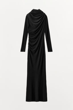 MULTIPOSITION COLLAR VISCOSE BLEND DRESS - Zara фото 7