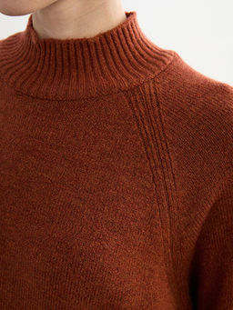 Bal?k?? Yaka Oversize Kad?n Triko Tunik