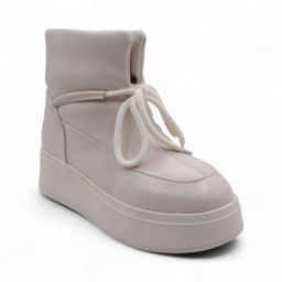 Ботинки на меху D320-28 светло бежевые