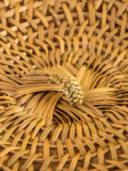 Корзина плетёная «Баскет», 27×27×37 см, бамбук, светлая