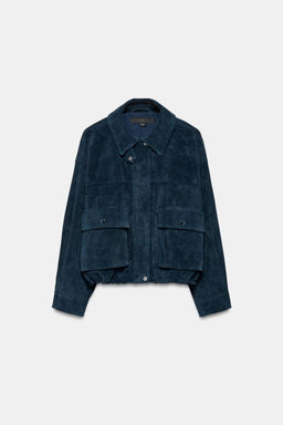 100% LEATHER BOMBER JACKET - Zara фото 12