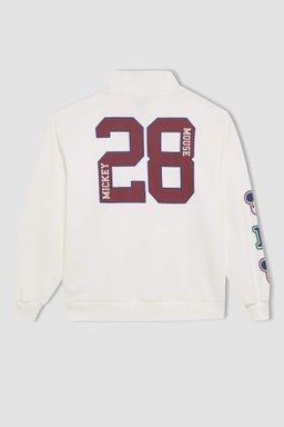 Толстовка оверсайз из плотной ткани с принтом Cool Disney Mickey & Minnie - Defacto фото 4