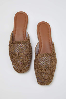 Trendyol Shoes Siyah Orgu Detayl? Kad?n Mule Terlik TAKSS24TE00000 - Trendyolmilla фото 20