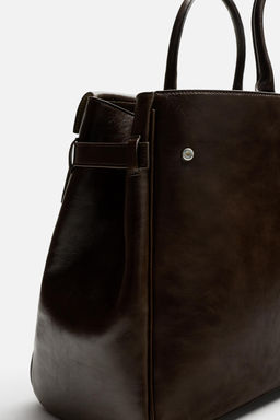 LEATHER HANDBAG - Zara фото 4